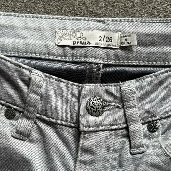 prAna Low Rise Silver Bottom Kara Skinny Jeans Size 26 - Picture 8 of 8